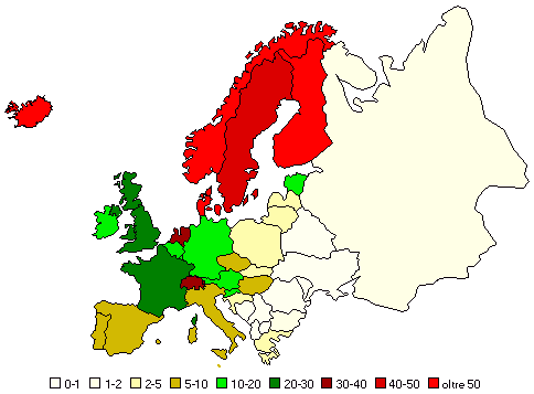 Densit internet in Europa